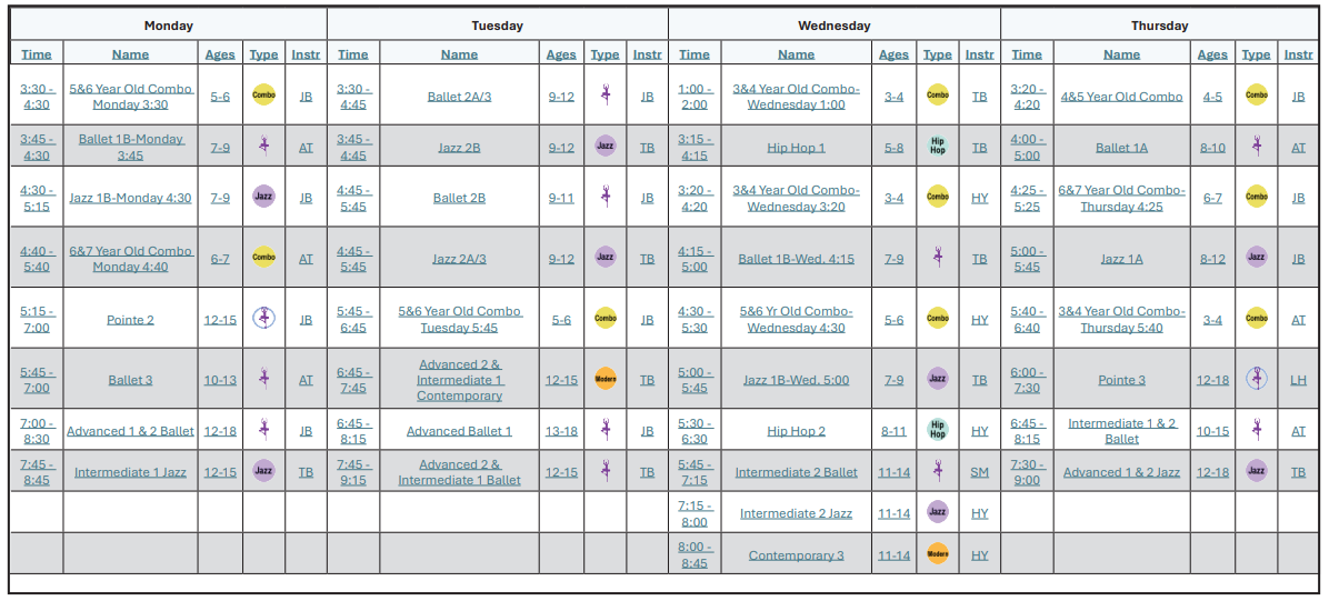 Madison Schedule - 24-25